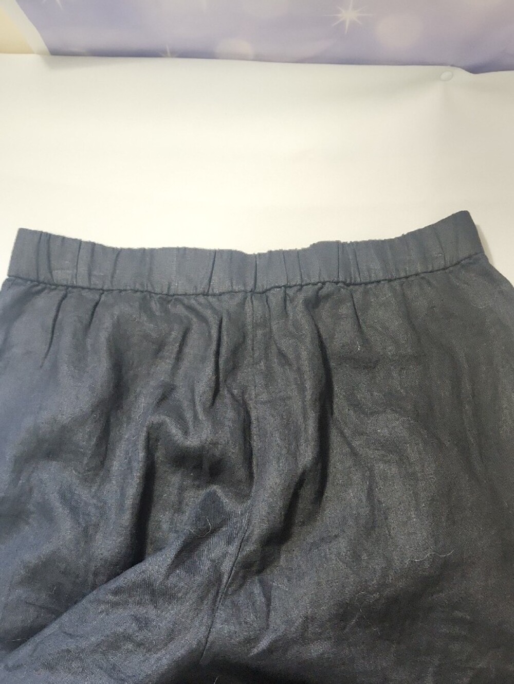 Eileen Fisher Black Wide-Leg Linen Pants - Picture 7 of 12